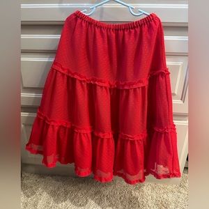 Hanna Andersson red tulle skirt size 140/10. tutu holidays Valentines